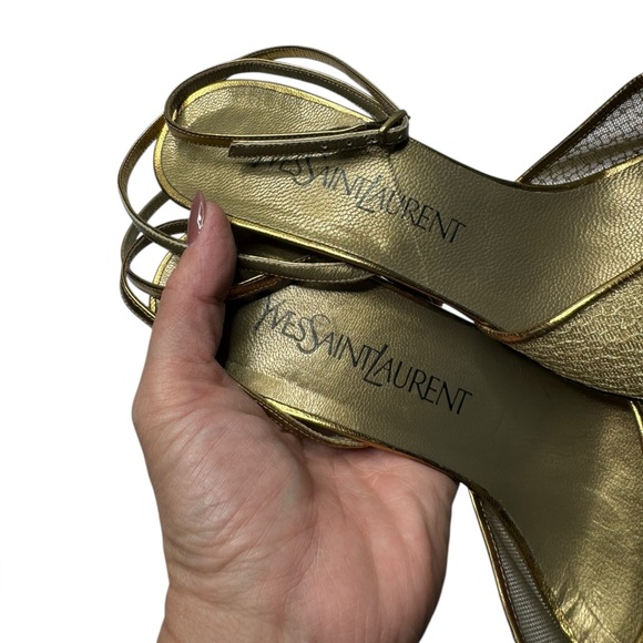 Yves Saint Laurent | Vintage 1970’s Gold Mesh Pumps 8.5 - Picture 4 of 8